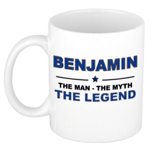 Benjamin The man, The myth the legend pensioen cadeau mok/beker 300 ml