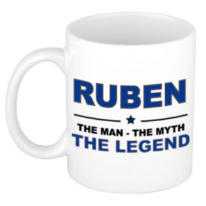 Ruben The man, The myth the legend pensioen cadeau mok/beker 300 ml