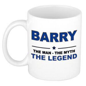 Barry The man, The myth the legend pensioen cadeau mok/beker 300 ml
