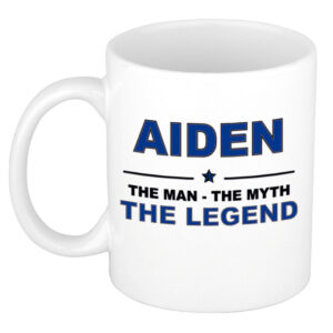 Aiden The man, The myth the legend pensioen cadeau mok/beker 300 ml