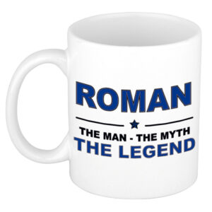Roman The man, The myth the legend pensioen cadeau mok/beker 300 ml