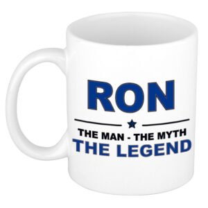 Ron The man, The myth the legend pensioen cadeau mok/beker 300 ml
