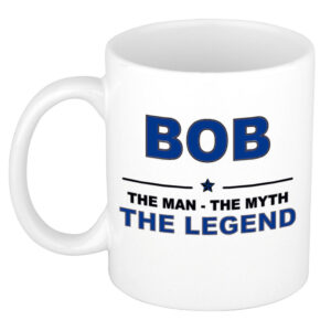 Bob The man, The myth the legend pensioen cadeau mok/beker 300 ml