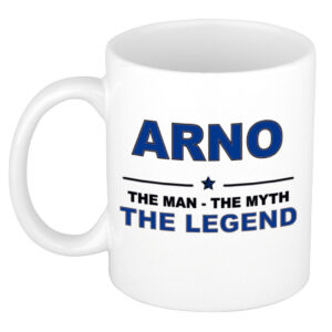 Arno The man, The myth the legend pensioen cadeau mok/beker 300 ml