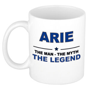 Arie The man, The myth the legend pensioen cadeau mok/beker 300 ml