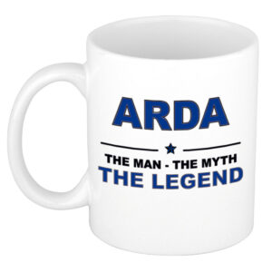 Arda The man, The myth the legend pensioen cadeau mok/beker 300 ml