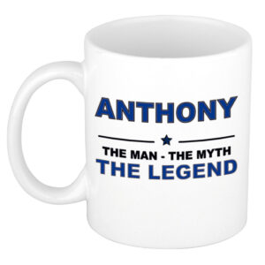 Anthony The man, The myth the legend pensioen cadeau mok/beker 300 ml