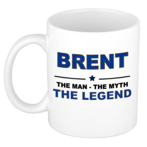 Brent The man, The myth the legend pensioen cadeau mok/beker 300 ml