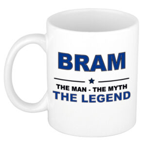 Bram The man, The myth the legend pensioen cadeau mok/beker 300 ml