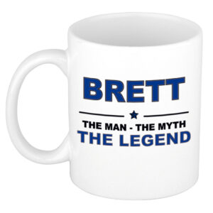 Brett The man, The myth the legend pensioen cadeau mok/beker 300 ml