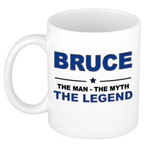Bruce The man, The myth the legend pensioen cadeau mok/beker 300 ml