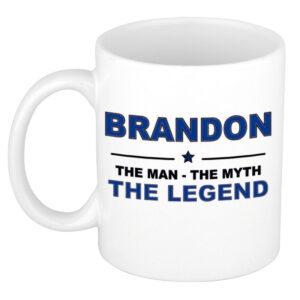 Brandon The man, The myth the legend pensioen cadeau mok/beker 300 ml