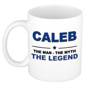 Caleb The man, The myth the legend pensioen cadeau mok/beker 300 ml