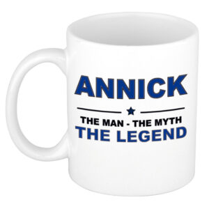 Annick The man, The myth the legend pensioen cadeau mok/beker 300 ml