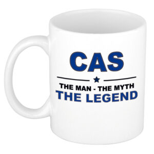 Cas The man, The myth the legend pensioen cadeau mok/beker 300 ml