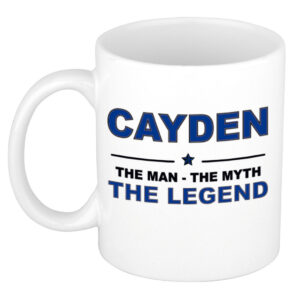 Cayden The man, The myth the legend pensioen cadeau mok/beker 300 ml