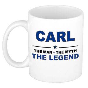 Carl The man, The myth the legend pensioen cadeau mok/beker 300 ml