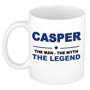 Casper The man, The myth the legend pensioen cadeau mok/beker 300 ml