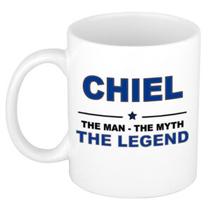 Chiel The man, The myth the legend pensioen cadeau mok/beker 300 ml
