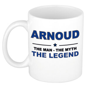 Arnoud The man, The myth the legend pensioen cadeau mok/beker 300 ml