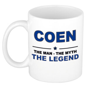 Coen The man, The myth the legend pensioen cadeau mok/beker 300 ml