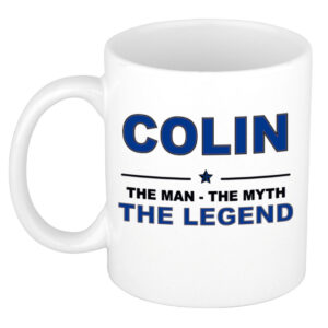 Colin The man, The myth the legend pensioen cadeau mok/beker 300 ml