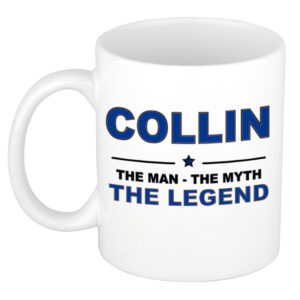Collin The man, The myth the legend pensioen cadeau mok/beker 300 ml