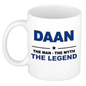 Daan The man, The myth the legend pensioen cadeau mok/beker 300 ml