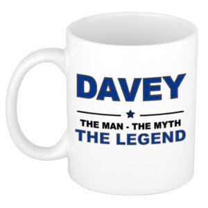 Davey The man, The myth the legend pensioen cadeau mok/beker 300 ml