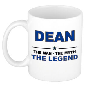 Dean The man, The myth the legend pensioen cadeau mok/beker 300 ml