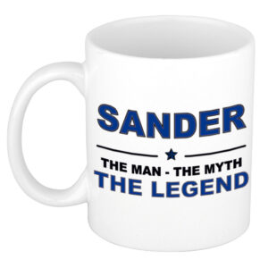 Sander The man, The myth the legend pensioen cadeau mok/beker 300 ml