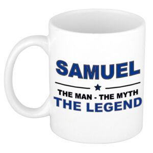 Samuel The man, The myth the legend pensioen cadeau mok/beker 300 ml