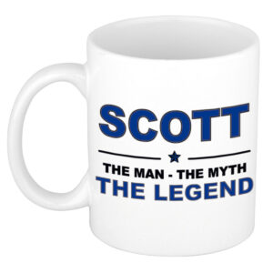 Scott The man, The myth the legend pensioen cadeau mok/beker 300 ml