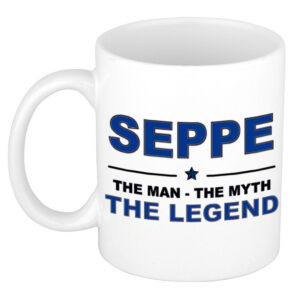 Seppe The man, The myth the legend pensioen cadeau mok/beker 300 ml