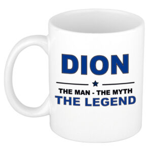 Dion The man, The myth the legend pensioen cadeau mok/beker 300 ml