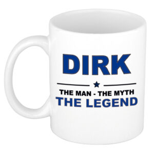Dirk The man, The myth the legend pensioen cadeau mok/beker 300 ml
