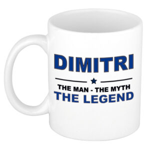 Dimitri The man, The myth the legend pensioen cadeau mok/beker 300 ml