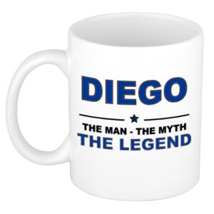 Diego The man, The myth the legend pensioen cadeau mok/beker 300 ml