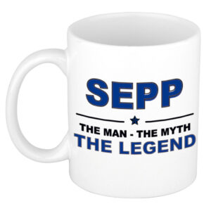 Sepp The man, The myth the legend pensioen cadeau mok/beker 300 ml