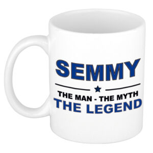 Semmy The man, The myth the legend pensioen cadeau mok/beker 300 ml