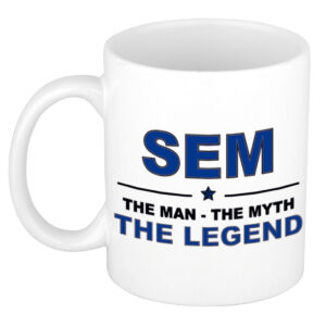 Sem The man, The myth the legend pensioen cadeau mok/beker 300 ml