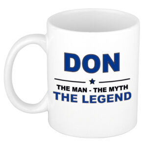 Don The man, The myth the legend pensioen cadeau mok/beker 300 ml