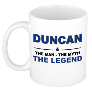 Duncan The man, The myth the legend pensioen cadeau mok/beker 300 ml