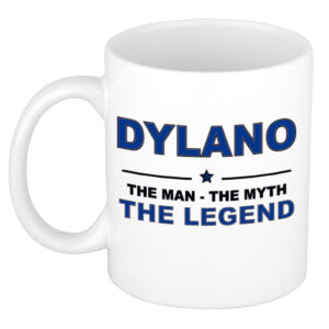 Dylano The man, The myth the legend pensioen cadeau mok/beker 300 ml