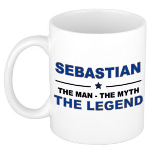 Sebastian The man, The myth the legend pensioen cadeau mok/beker 300 ml
