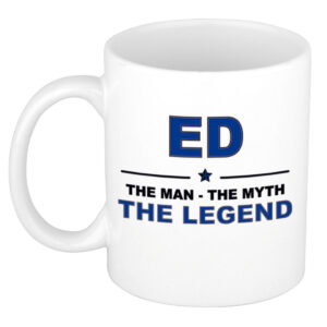 Ed The man, The myth the legend pensioen cadeau mok/beker 300 ml