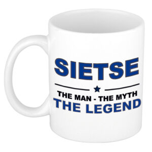 Sietse The man, The myth the legend pensioen cadeau mok/beker 300 ml