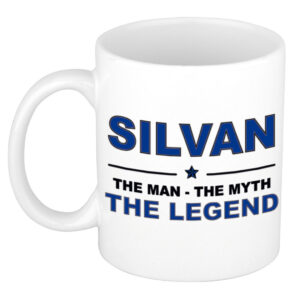 Silvan The man, The myth the legend pensioen cadeau mok/beker 300 ml