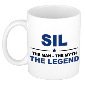 Sil The man, The myth the legend pensioen cadeau mok/beker 300 ml