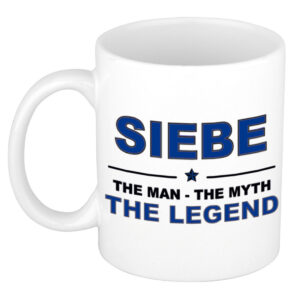 Siebe The man, The myth the legend pensioen cadeau mok/beker 300 ml